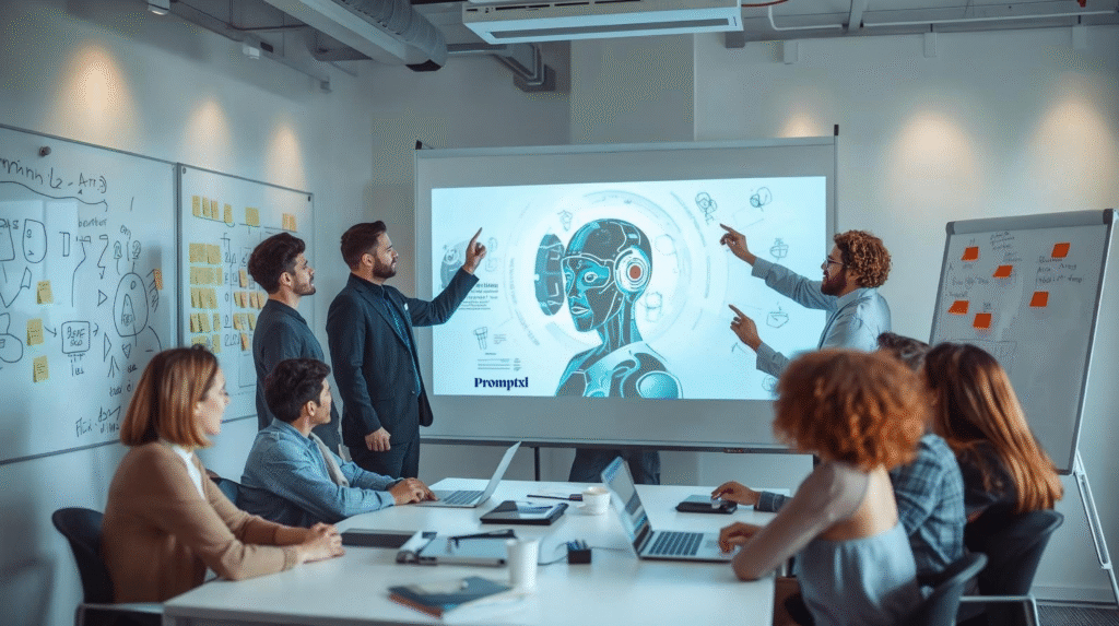 “AI assistant helping developer plan and build app using PromptXL Agent v2”