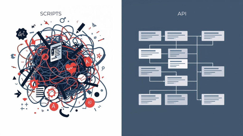 Comparison of traditional automation and AI automation projects with PromptXL