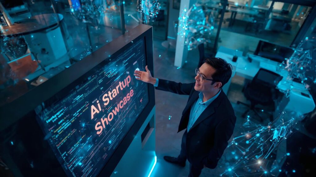 “Developer using PromptXL platform to build AI startup project”