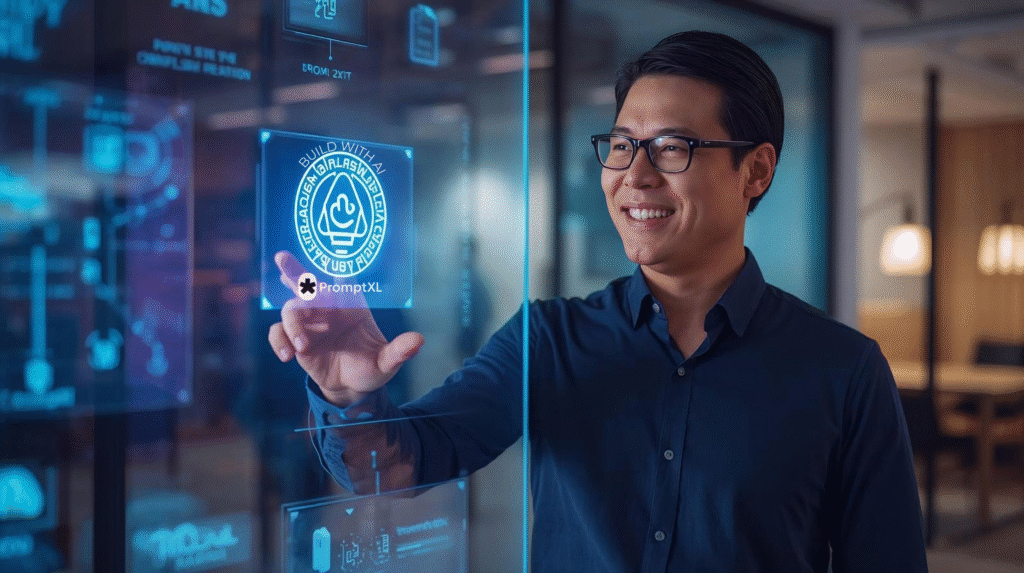 “PromptXL enabling instant app creation with AI GitHub workflow.”